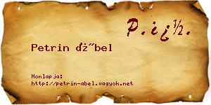 Petrin Ábel névjegykártya